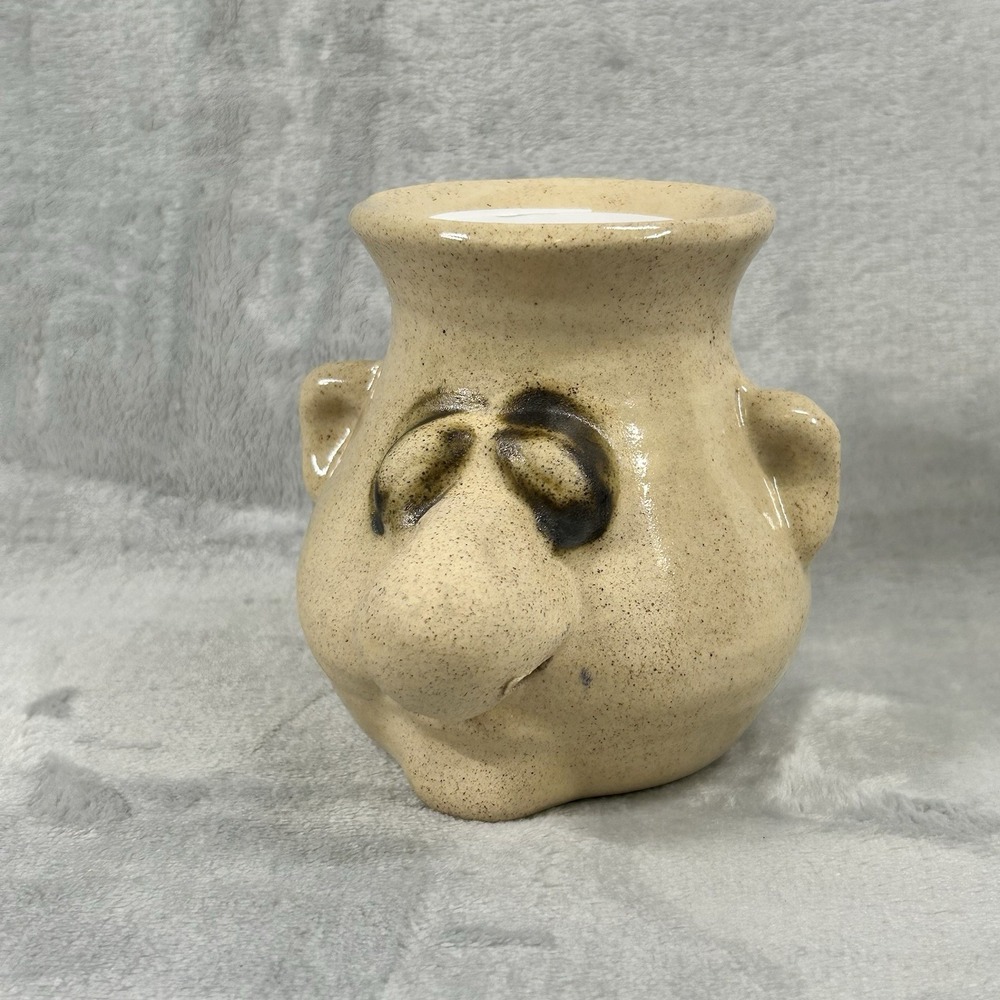 Peter Petrie Studio Art Pottery Ugly Face "It's Snot a Mug"‎ Egg Yoke Separator